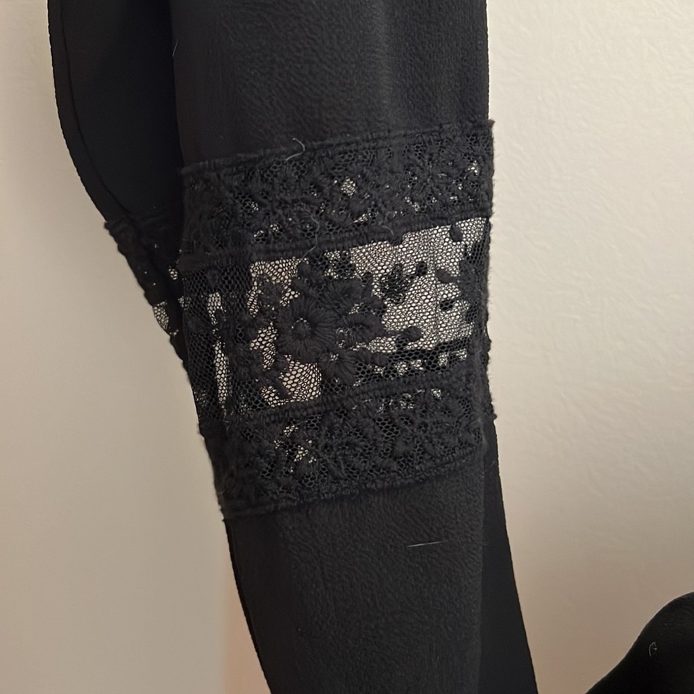 Zara black mini lace insert dress size S - Picture 3 of 8